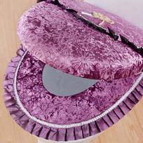 Auksinis deimantinis aksominis nėrinys dviejų dalių tualeto sėdynės pagalvėlės pastos dviejų dalių rinkinys 2pcs pink