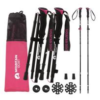 Sulankstomos lazdos nordic walking / trekkingui – reguliuojamo ilgio (110–130 cm), rožinės
