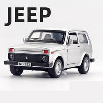 1:32 Lada Jeep Vintažinio Automobilio Modelis Lydinio Automobilio Diecast Modelis Garsas Ir Šviesa Atgal Traukiami Žaislai Kolekcija Vaikų Gimtadienio Žaislas Dovana pilka