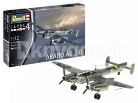 Plastikinis lėktuvo modelis Arado AR-240, mastelis 1:72