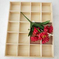 Maisto produktų laikymo medinis 12 skyrių organizatorius Retro padalinti skyreliai Pastoralinis grotelių vitrina 20 grid