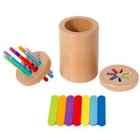 Montessori žaislai Mediniai spalvų rūšiavimo žaislai Smulkiosios motorikos įgūdžiai Sensoriniai derinimo žaidimai Edukaciniai žaislai vaikams 1-3 metų 3+ Dovana