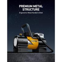 AstroAI Nešiojamas padangų pripūtimo oro kompresorius (Iki 150 PSI) Padangų pompa automobiliui 12V DC skaitmeninė oro pompa su 12 LED Super juoda