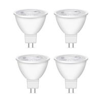 4 vnt. MR16 LED prožektorinės GU5.3 lemputės 5 W AC 85–265 V nemirgančios aliuminio PC įleidžiamos lempos vidaus dekoravimui 4PCS MR16 LED BULB šalta balta spalva