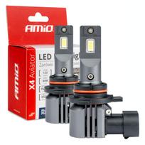 LED žibintų lemputės X4-series AVIATOR HIR2 9012 6500K max 44W AMIO-03768