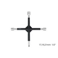 Kryžminis ratų raktas 17–19–21 mm, 1/2", gumuotas, AMIO-02402