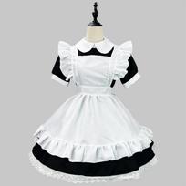 Šviesios muzikos mergaitės tarnaitės Cosplay kostiumas su Alice Lolita tema Anime Cosplay S white