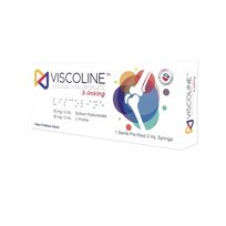 VISCOLINE SODIUM HYALURONATE S-linking, 1 švirkštas 2ml, N1 