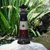 Sodo Saulės Švyturio Statulėlė Lempa Laipsniu Besisukanti Šviesa Vejos Ornamentas Aukštis 37,5 cm Gėlei Black Top