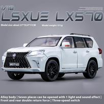 Didelis 1:18 Lexus LX570 Visureigis Metalo Lydinio Lietas Automobilio Modelis Transporto Priemonė Vaikų Žaislas Vaikų Dovana Gimtadienio Dovana Berniukams balta