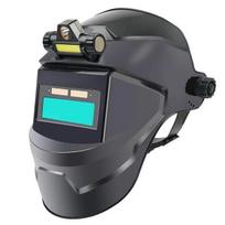 Automatiškai pritemdoma suvirinimo veido kaukė Didelio vaizdo tikrosios spalvos automatiškai tamsėjanti suvirinimo veido kaukė 130 ℃ Atspari aukštai temperatūrai face shield juoda