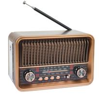 AM/FM radijas, vintažinis stalinis radijas, 30BTL medinis radijas, palaiko USB/1200mAh įkraunamą bateriją/TF, tinkamas namams, biurui, ruda