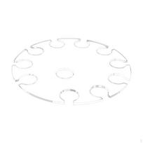 Akrilinis taurės laikiklis Stiklinės taurės Stalo indų stovas Virtuvei Kavinukei Namų Barui Restoranui 270ml 10 Holes white