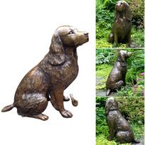 Garden Decoration Springer Spaniel Statue Garden Decor Resin Animal Dog Sculpture Yard Lawn Outdoor Decorative Ornament