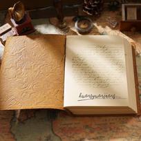 Daily Notepad, PU Leather Journal Notebook, Handmade Unlined Paper, Creative Writing Vertical section