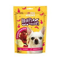 PAN MIĘSKO Vaisiai & Daržovės Bananas su antis - skanėstas šuniui - 100g