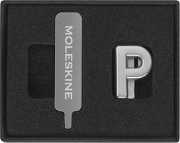Moleskine Prisegamas ženkliukas užrašų knygutei Moleskine raidė P sidabro spalvos