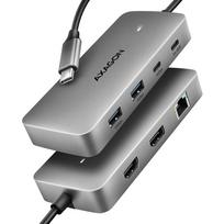 AXAGON USB-C 10Gbps DUAL 4K DISPLAY 7in1 hub |, KAPAXAHMC_CUB83X2