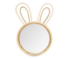 Atmosphera - Vaikiškas sieninis veidrodėlis RABBIT 37x24 cm bambukas