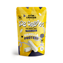 STAR CANDIES Šaltyje džiovinti vanilės skonio proteininiai ledai 50 g