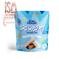 STAR CANDIES šaltyje džiovinti ledai NEAPOLITAN (vaniliniai, šokoladiniai, braškiniai) 16g