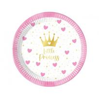 Lėkštutės popierinės Princesių tema „My Little Princess“ (8vnt./20cm)
