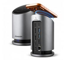 AXAGON USB-C 10Gbps Wireless Charging 9in1 hub | HMC-WL9