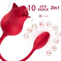 ARMONY STIMULATORS ARMONY - PINK CLITORIS STIMULATOR VIBRATOR WITH TAIL 10 MODES RED