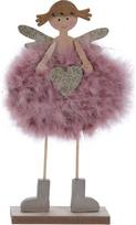 Kalėdinė dekoracija ANGEL WITH FUR, 31 cm