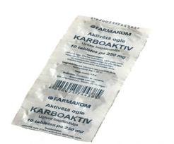 Maisto papildas aktyvinta anglis Karboaktiv, 200 tablečių