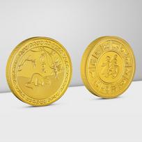 Zodiac signs, gold-plated coins, commemorative medals, couples, metal, coins, gifts for elders, Chinese-style gifts