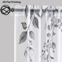 One-Piece Rod-Sliding Lightweight French Style Natural Light Translucent Curtain Sheer Gauze Fabric Good Drape Anti-Wrinkle 100*130 HOOK 1pcs