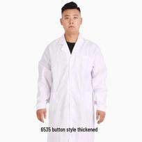 Unisex ilgomis rankovėmis laboratorinis chalatas / darbo drabužiai