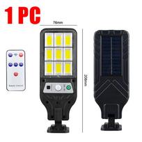 Naujausios 300W saulės LED lempos Lauko saulės lempa su judesio jutikliu 4 režimų Vandeniui atspari IP65 Saulės sodo šviestuvas Gatvės kiemo žibintas