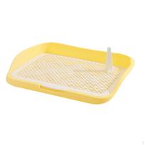 Dog Potty Training Tray, Removable Cat Litter Box, Reusable Box with Mesh Grids for Small yellow medium Fence