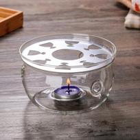 Stiklinis arbatinukas Šildytuvas arbatinukui Namų šilumos izoliacija Apvalus šildytuvo pagrindas Žvakidė arbatinukui Arbatinuko rinkinio šildytuvas 12.7*7.5 (large round base) skaidri