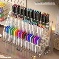 Acrylic Watercolor Pen and Brush Organizer - Large Capacity Desktop Storage Box