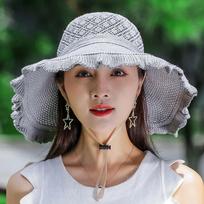 Plaunama sulankstoma kepurė Vasaros moteriškas kremas nuo saulės Kepurė nuo saulės Big Brim Beach Cool Hat one size rožinės rožinės spalvos