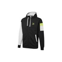 Puma Retro Spalvų Blokų Megzta Striukė Su Gobtuvu Ir Logotipu Vyriškos Striukės Juoda 534813-01 L