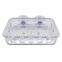 Transparent Suction Cup Soap Dish Keep Soap Dry Reusable Plastic Soap Holder Multifunctional Waterproof Sponge Rack skaidri