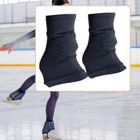 2 Pieces Figure Skating Leg Warmers Anti Slip Strips for Winter Activities Dance žalia