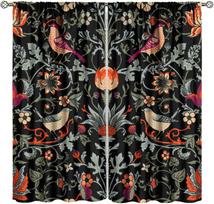 William Morris Blackout Užuolaidos   Vandenženklio Senovinis Gėlių Paukščių Meno Stiliaus Spaudinys Langų Apdaila   Svetainei Miegamajam 42  P 100*130 Grommet Top 1pcs