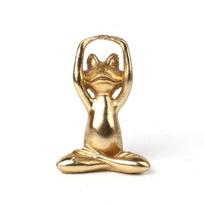 1/3Pcs Gold Yoga Frog Figurines Modern Living Room Desk Table Home Office Bookshelf Decoration Animal Statue Resin Ornaments