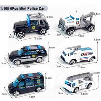 6 vnt./rinkinys Mini miesto greitosios pagalbos, policijos, priešgaisrinės mašinos, lėktuvas Metaliniai automobiliai, lėktuvai, transporto priemonės žaislai vaikams
