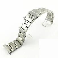 „Seiko Solid“ nerūdijančio plieno juosta Skx007 Skx009 SRPD63K1 samurajus, 20 mm 22 mm vyriškas dirželis Srpd jubiliejinė lenkta apyrankė B-Silver with logo  20mm