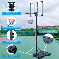 Portable Adjustable Basketball Hoop System with 32Inch Shatterproof Backboard and Wheels for Indoor Outdoor Use Suitable for Yo United States
