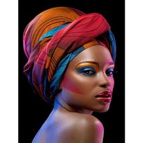 Abstraktus Afrikos merginos drobės paveikslas Spalvingas moterų aliejinis portretas Plakatai ir spaudiniai Sienų menas svetainei Namų dekoras 30x45cm NO frame