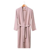 Rožinės spalvos iš muslino chalatas S/M Kimono – Foutastic