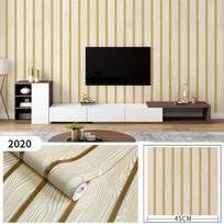 3D PVC medienos imitacijos grotelių tapetai miegamajam, svetainei ar darbo kambariui Width 45cm x Length 10m