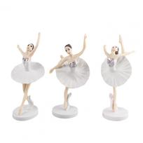 3Pcs Ballerina Girl Figurines Cake Toppers Dancing Ballerina Ballet Girl Resin Figurine Exquisite Details Ballet Girl Figures